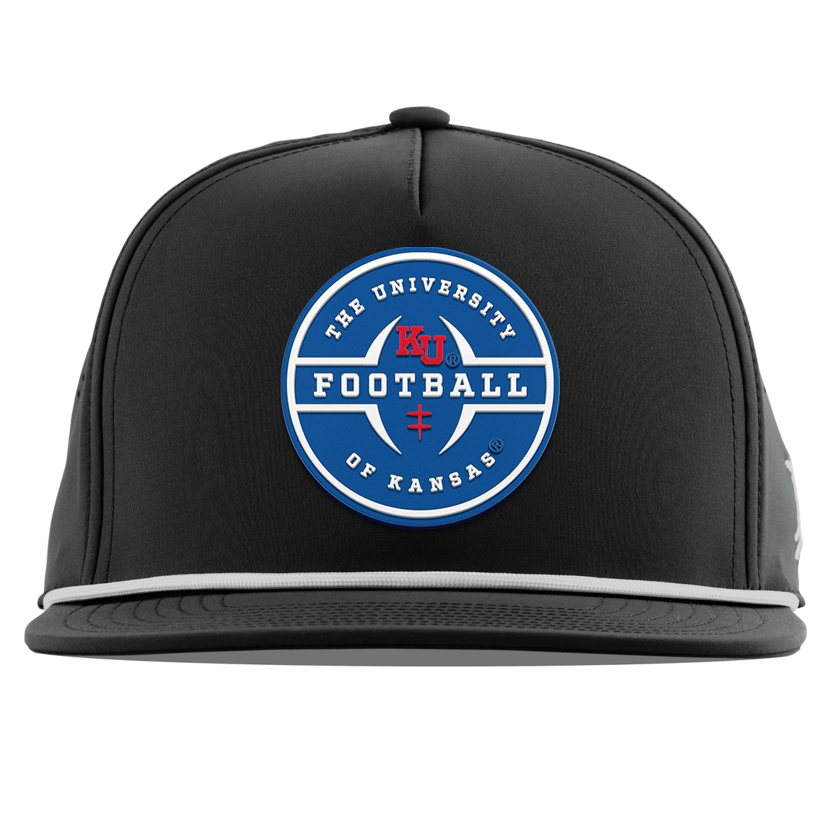 University of Kansas "Kansas Football Legacy" Flat 5 Panel Rope Black