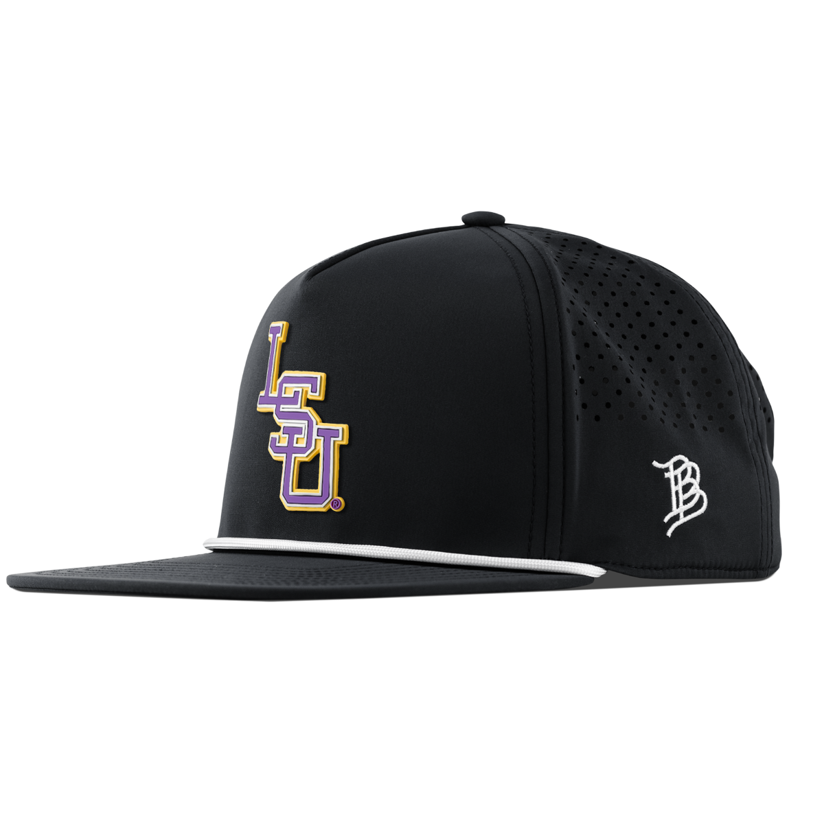 Louisiana State University "LSU Baseball" Flat 5 Panel Rope Black