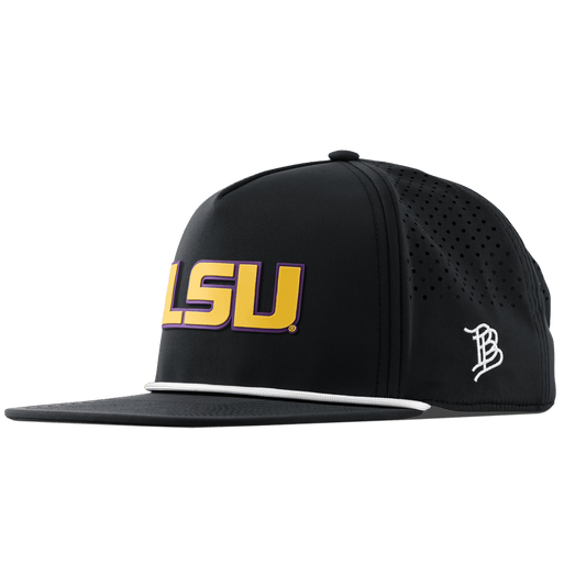 Louisiana State University "LSU Gold Block" Flat 5 Panel Rope Black
