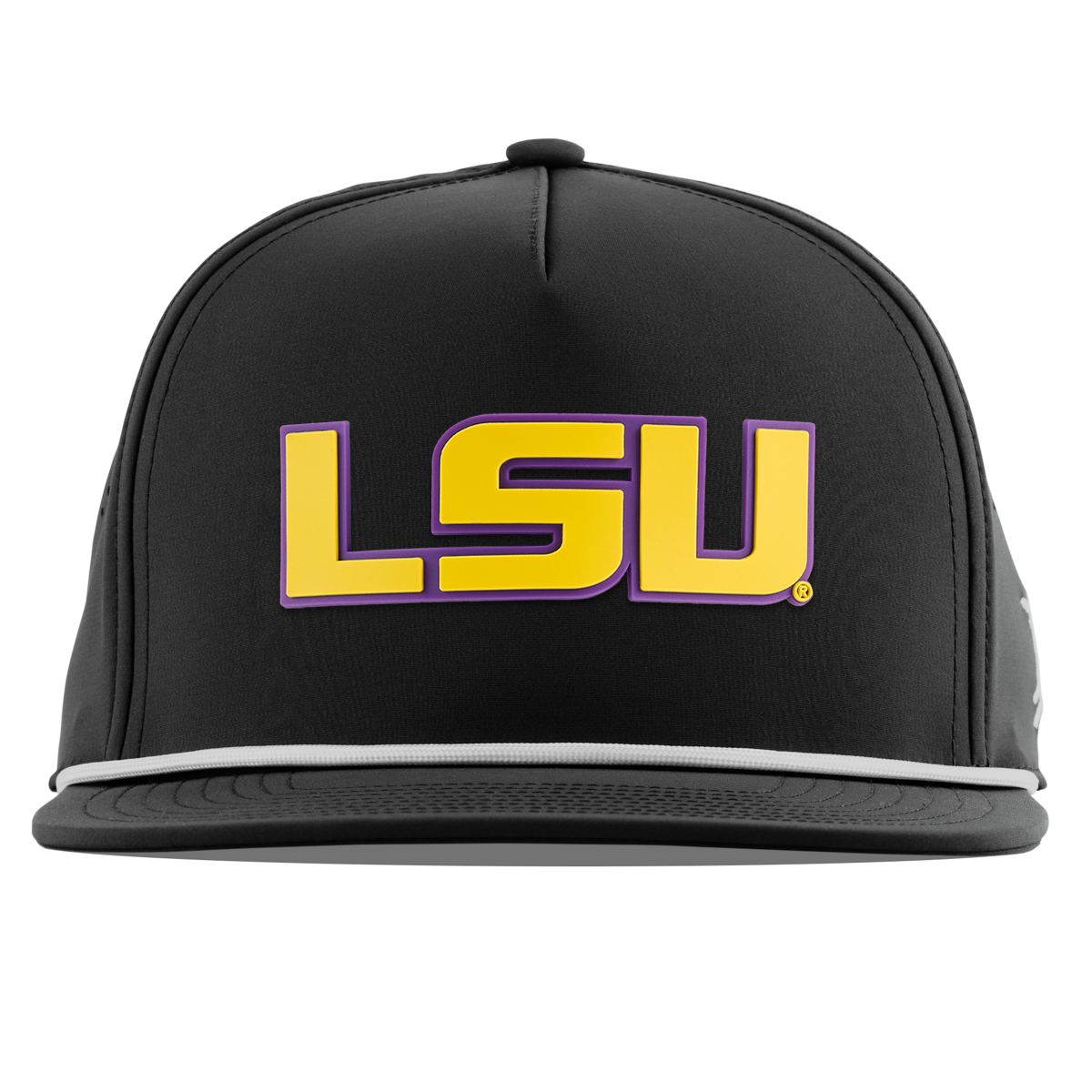 Louisiana State University "LSU Gold Block" Flat 5 Panel Rope Black
