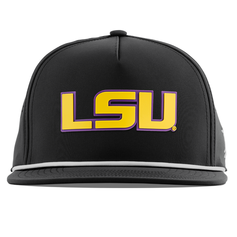 Louisiana State University "LSU Gold Block" Flat 5 Panel Rope Black