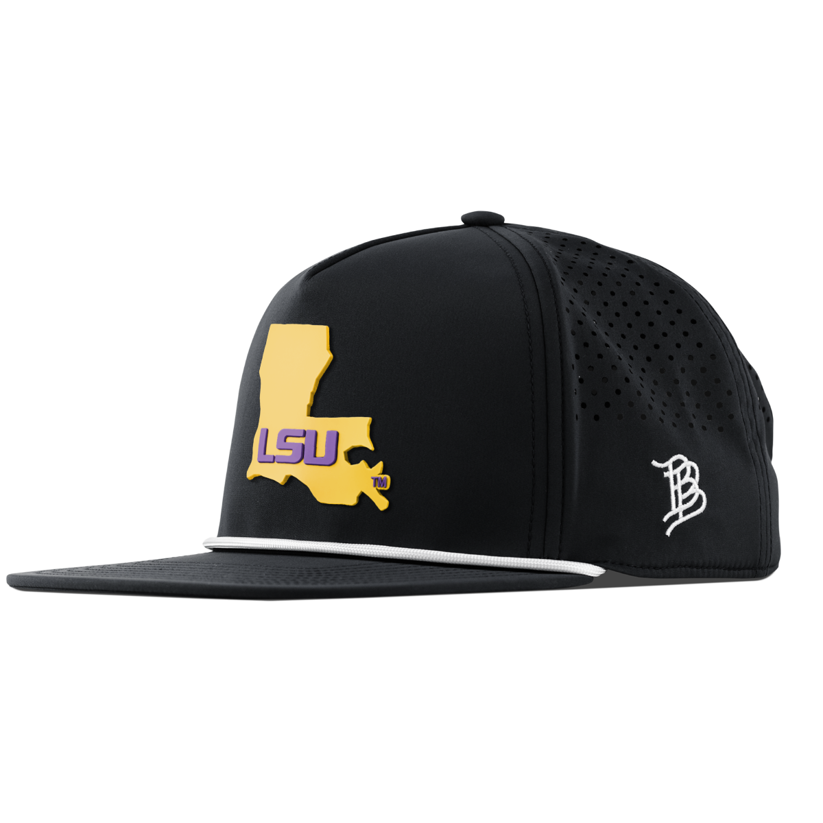 Louisiana State University "LSU Gold State" Flat 5 Panel Rope Black