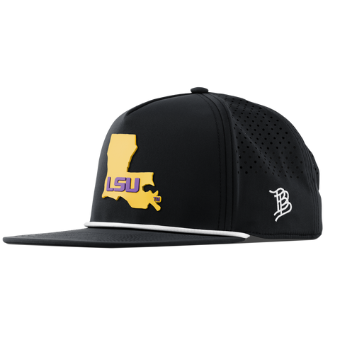 Louisiana State University "LSU Gold State" Flat 5 Panel Rope Black