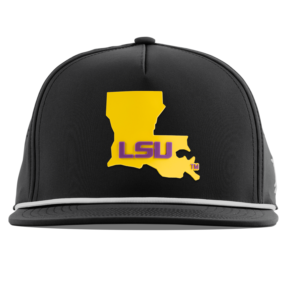 Louisiana State University "LSU Gold State" Flat 5 Panel Rope Black