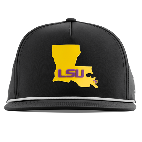 Louisiana State University "LSU Gold State" Flat 5 Panel Rope Black