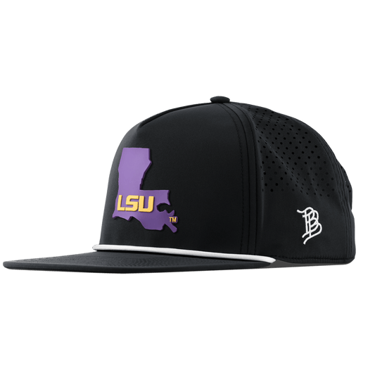 Louisiana State University "LSU Purple State" Flat 5 Panel Rope Black