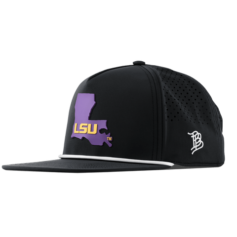 Louisiana State University "LSU Purple State" Flat 5 Panel Rope Black