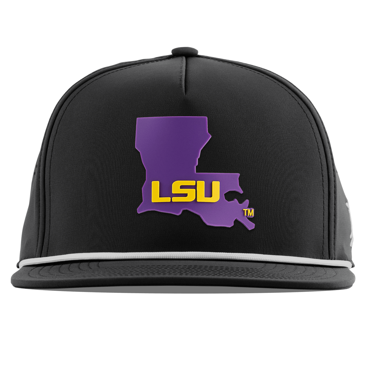Louisiana State University "LSU Purple State" Flat 5 Panel Rope Black