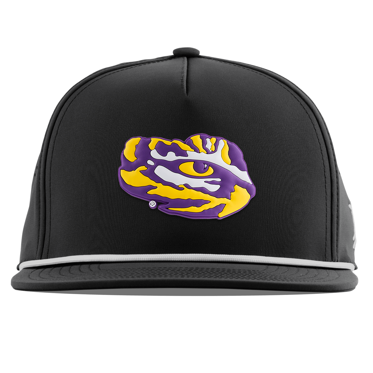 Louisiana State University "LSU Tiger Team Logo" Flat 5 Panel Rope Black
