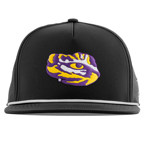 Louisiana State University "LSU Tiger Team Logo" Flat 5 Panel Rope Black