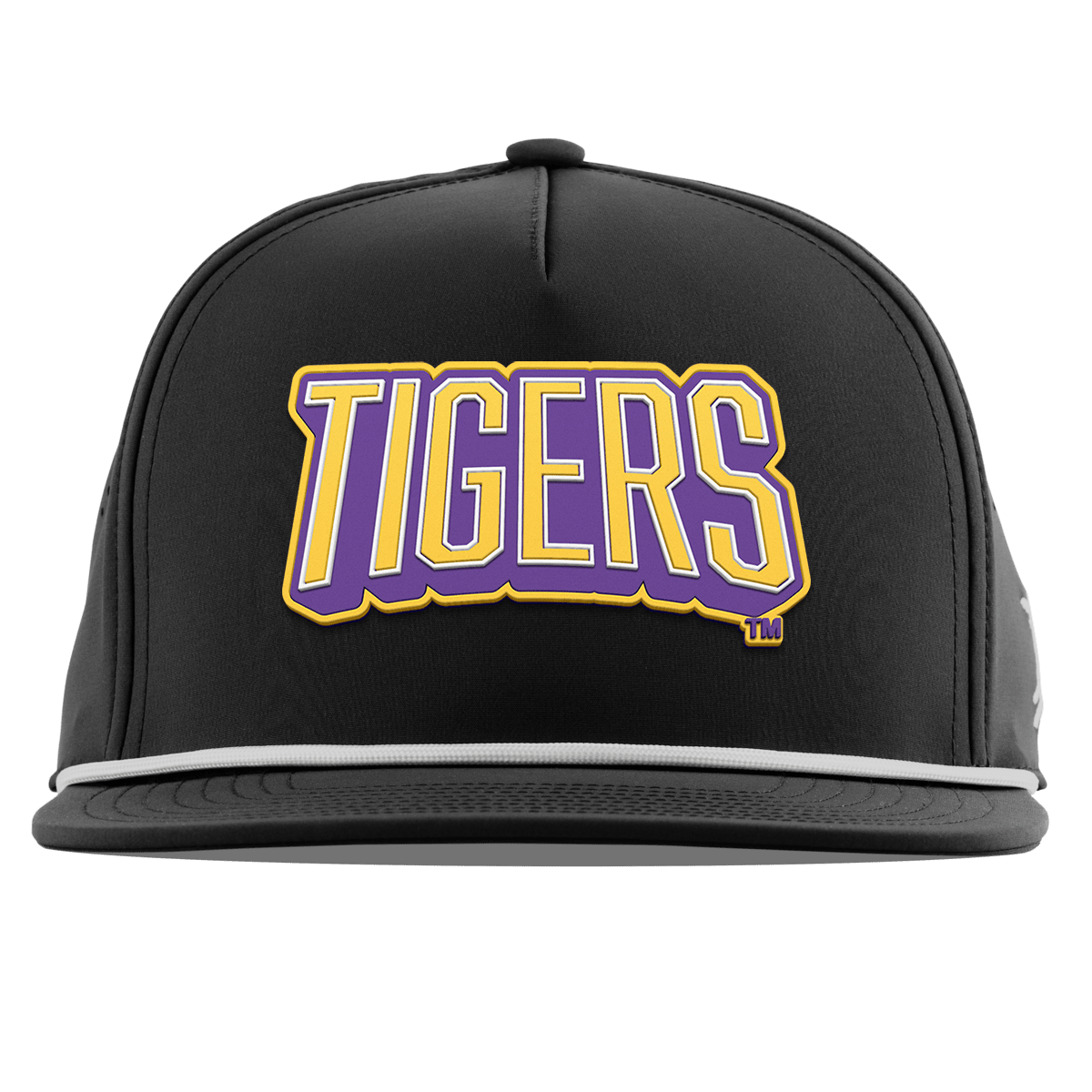 Louisiana State University "LSU Tigers Block" Flat 5 Panel Rope Black