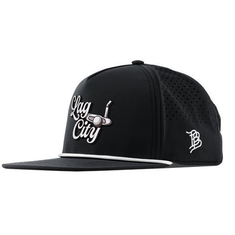 Lag City Script Flat 5 Panel Rope Black