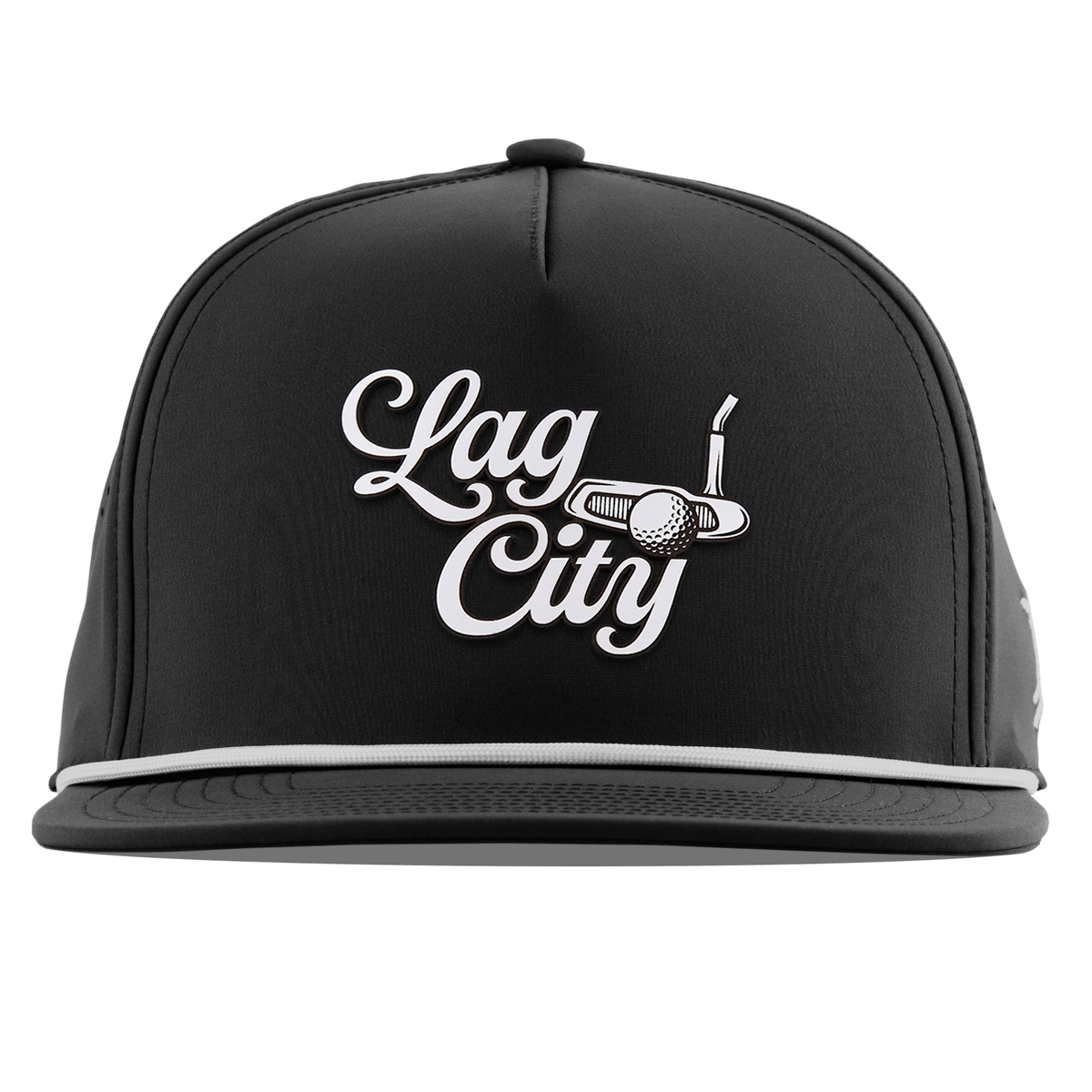 Lag City Script Flat 5 Panel Rope Black
