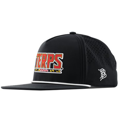 University of Maryland "Maryland Terps" Flat 5 Panel Rope Black