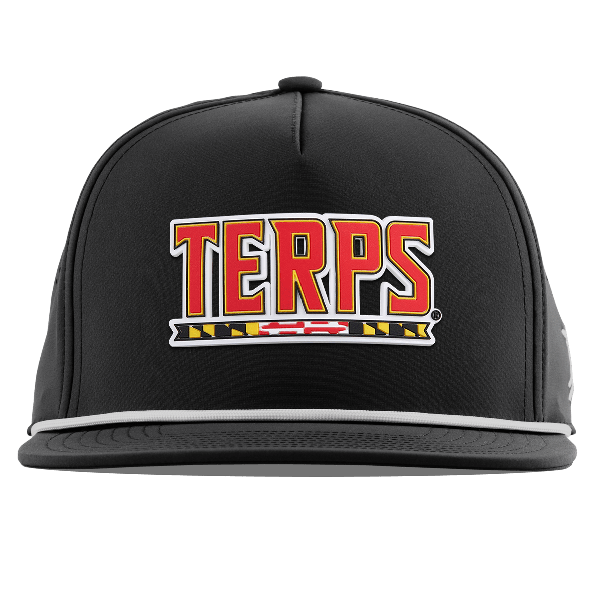 University of Maryland "Maryland Terps" Flat 5 Panel Rope Black