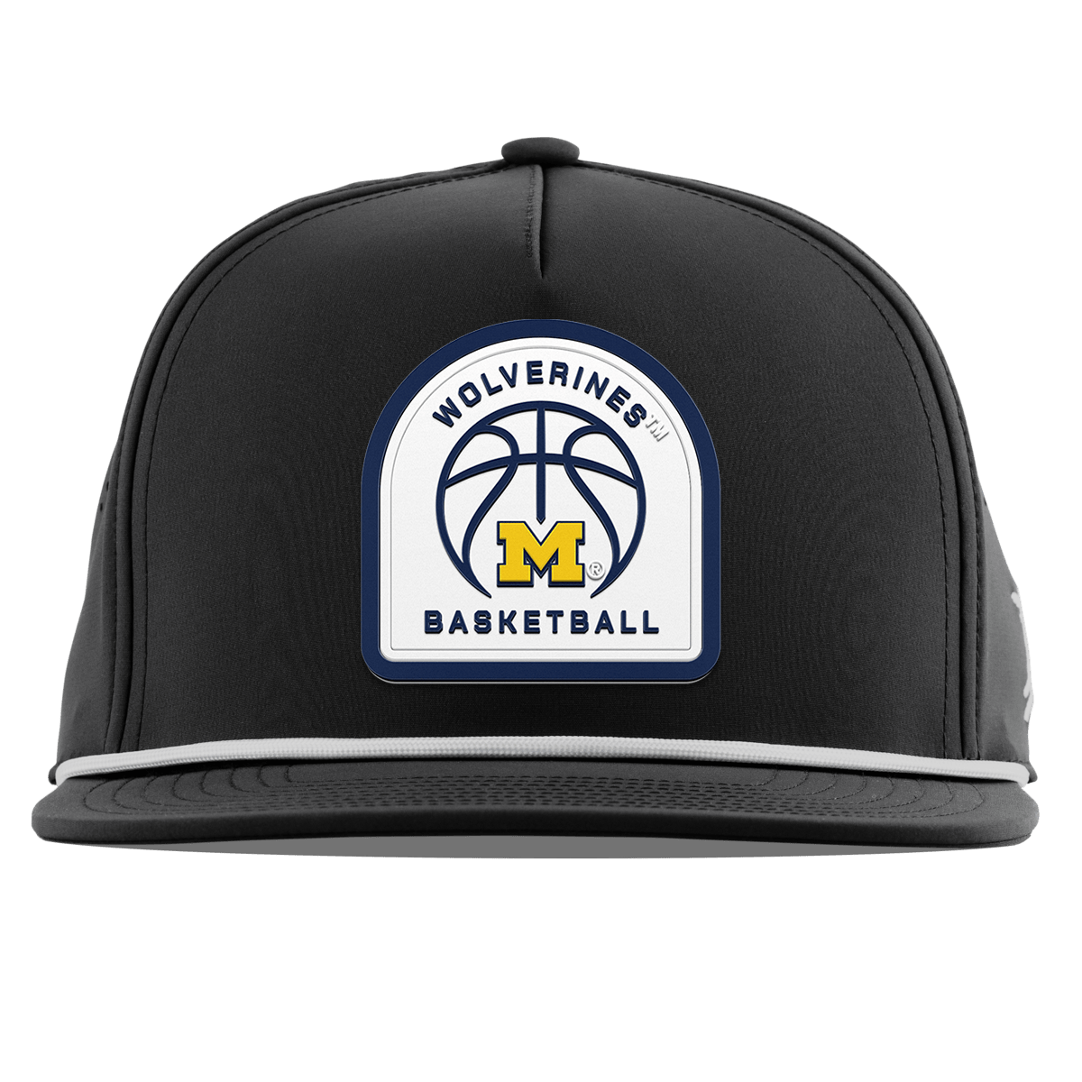 University of Michigan "Michigan Basketball" Flat 5 Panel Rope Black