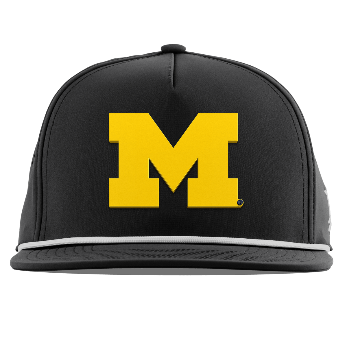 University of Michigan "Michigan Gold Block" Flat 5 Panel Rope Black