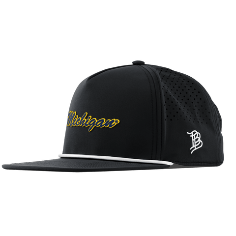 University of Michigan "Michigan Script" Flat 5 Panel Rope Black