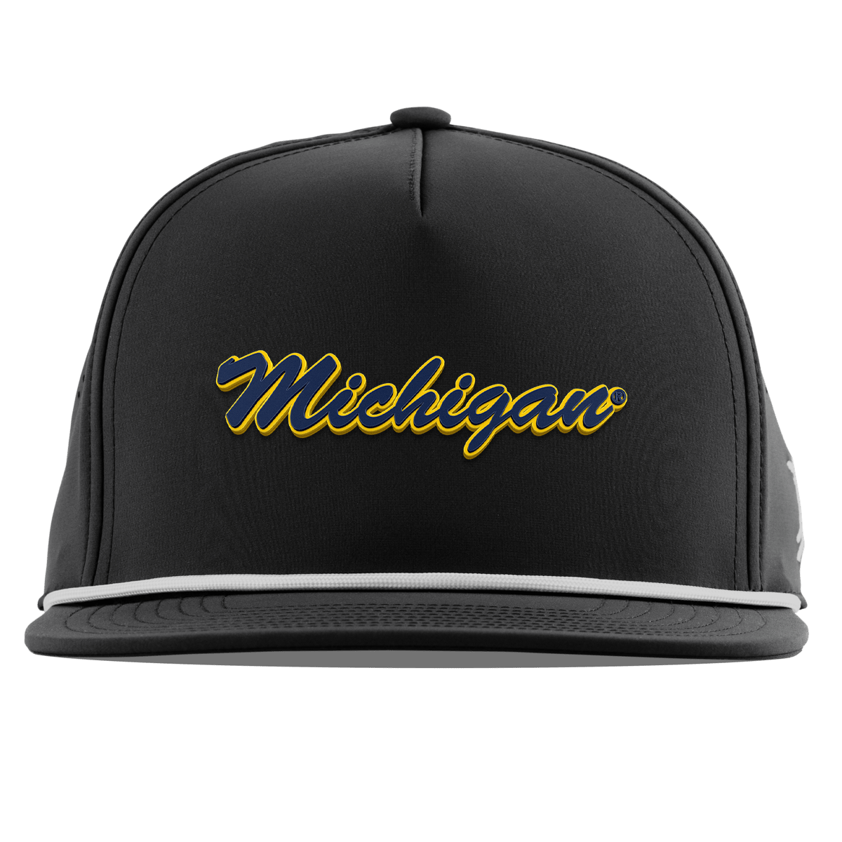 University of Michigan "Michigan Script" Flat 5 Panel Rope Black