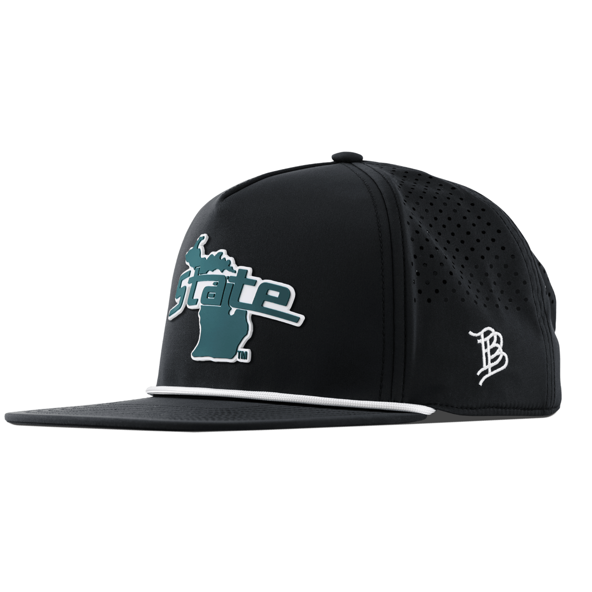 Michigan State University "Michigan State Outline" Flat 5 Panel Rope Black