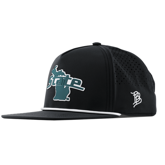 Michigan State University "Michigan State Outline" Flat 5 Panel Rope Black