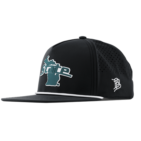 Michigan State University "Michigan State Outline" Flat 5 Panel Rope Black