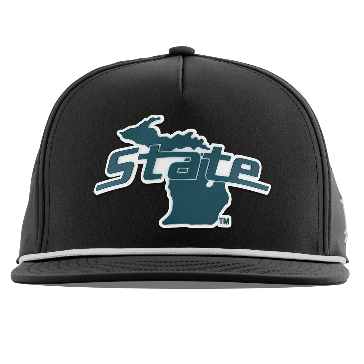 Michigan State University "Michigan State Outline" Flat 5 Panel Rope Black