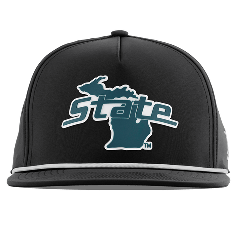 Michigan State University "Michigan State Outline" Flat 5 Panel Rope Black