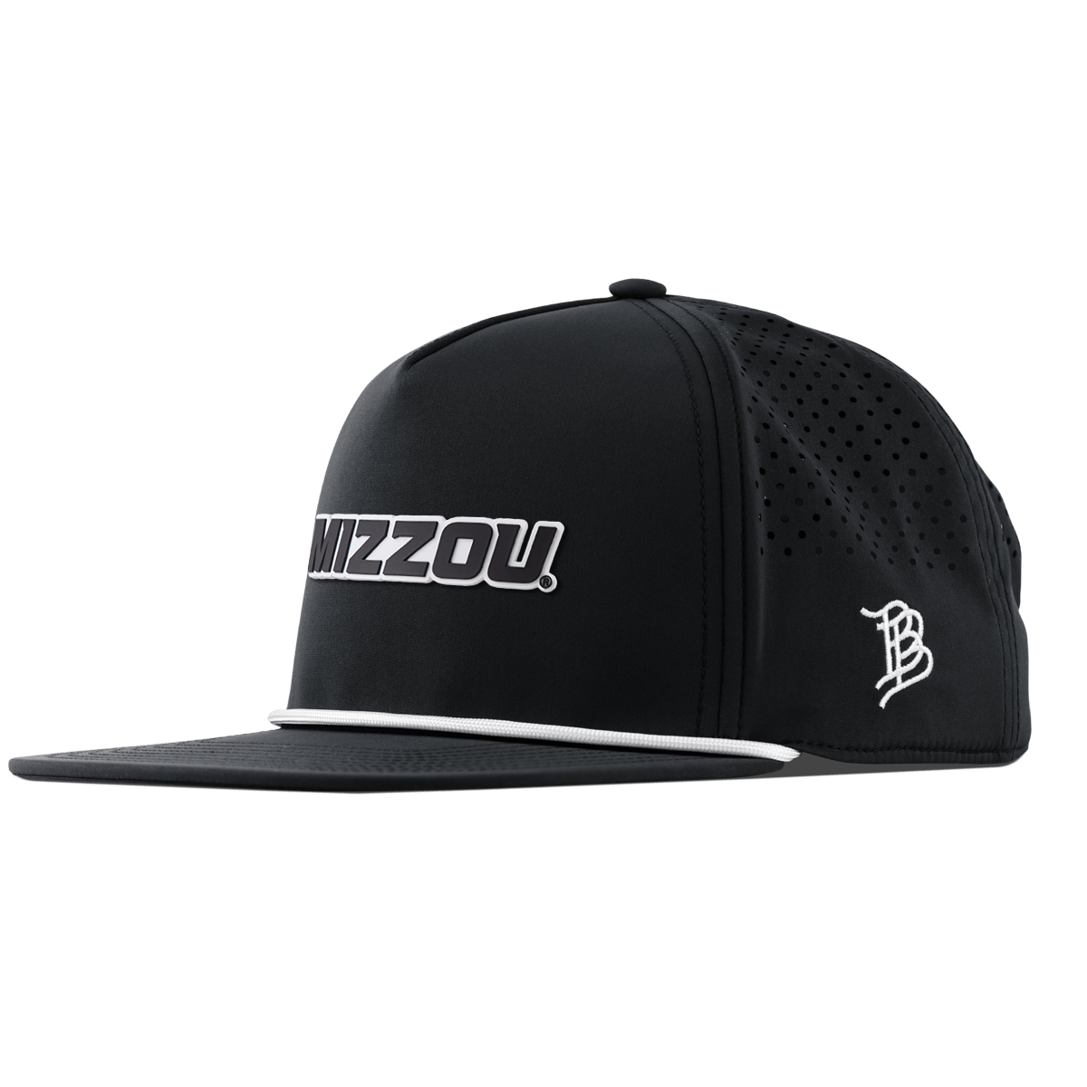 University of Missouri "Mizzou Block" Flat 5 Panel Rope Black