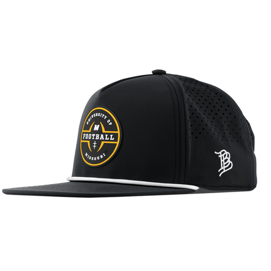 University of Missouri "Mizzou Football" Flat 5 Panel Rope Black