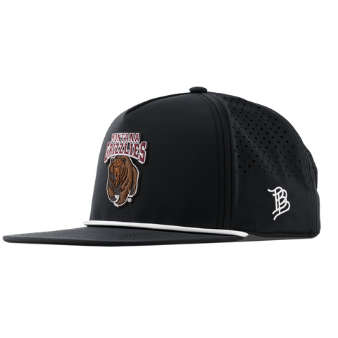 University of Montana "Montana Grizzlies Team Logo" Flat 5 Panel Rope Black