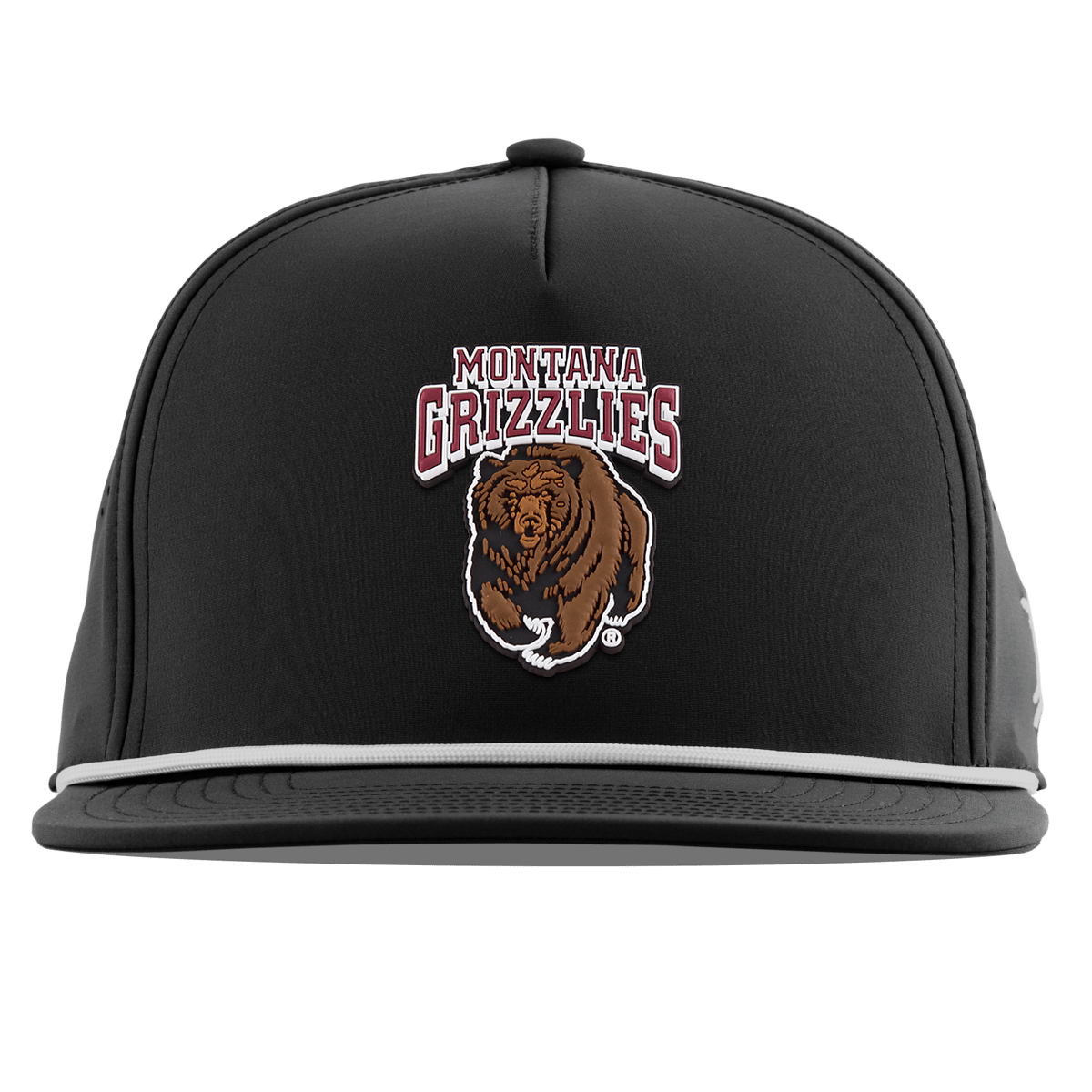 University of Montana "Montana Grizzlies Team Logo" Flat 5 Panel Rope Black