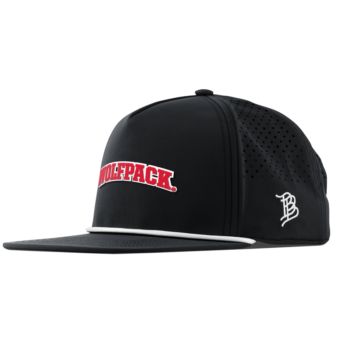 North Carolina State "NC State Wolfpack" Flat 5 Panel Rope Black