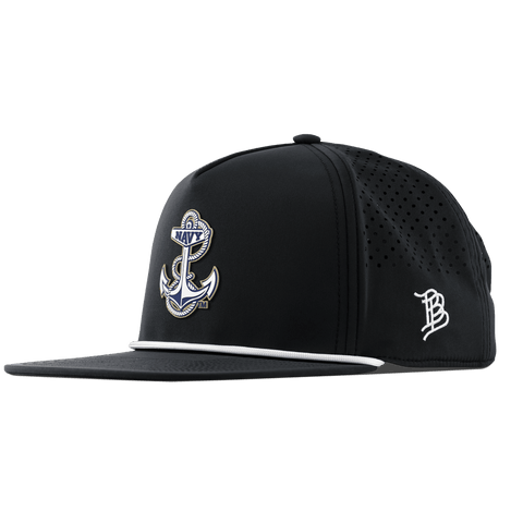 United States Naval Academy "Naval Academy Midshipman" Flat 5 Panel Rope Black