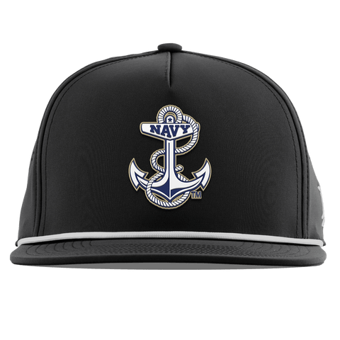 United States Naval Academy "Naval Academy Midshipman" Flat 5 Panel Rope Black