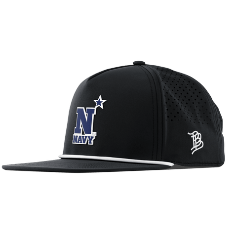 United States Naval Academy "Naval Academy Team Logo Navy" Flat 5 Panel Rope Black