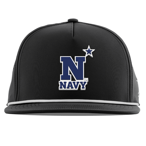 United States Naval Academy "Naval Academy Team Logo Navy" Flat 5 Panel Rope Black
