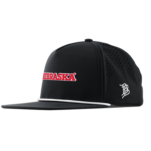University of Nebraska "Nebraska Block" Flat 5 Panel Rope Black