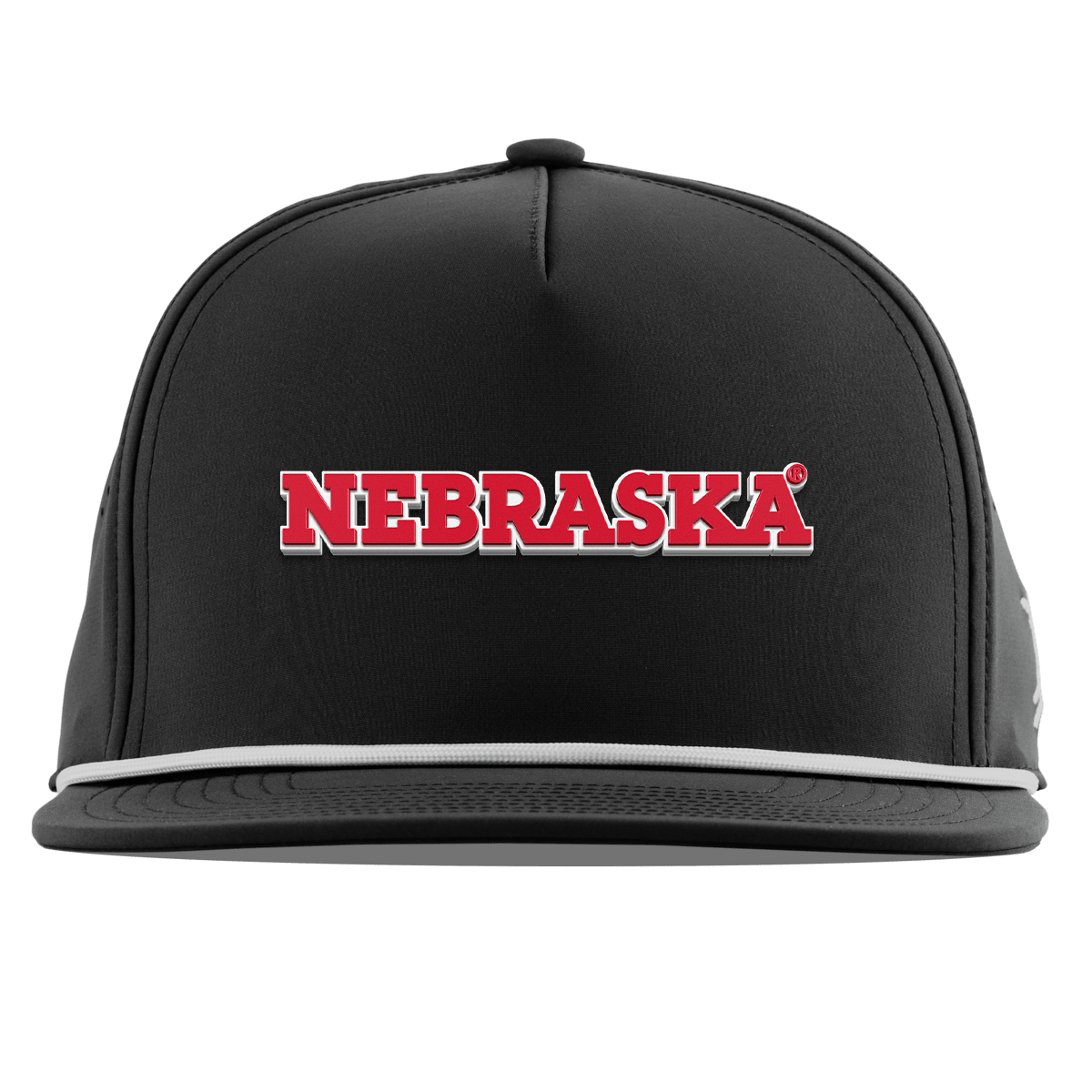 University of Nebraska "Nebraska Block" Flat 5 Panel Rope Black