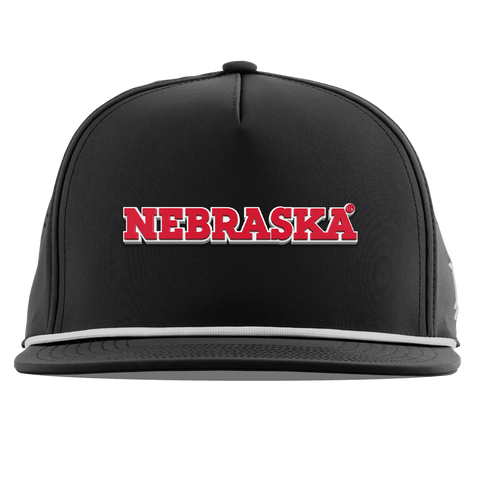 University of Nebraska "Nebraska Block" Flat 5 Panel Rope Black