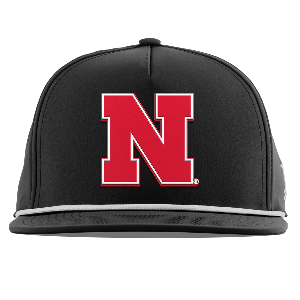 University of Nebraska "Nebraska Team Logo" Flat 5 Panel Rope Black 