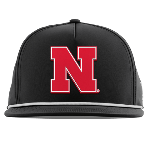 University of Nebraska "Nebraska Team Logo" Flat 5 Panel Rope Black 
