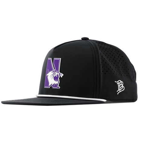Northwestern University "Northwestern Block Logo" Flat 5 Panel Rope Black