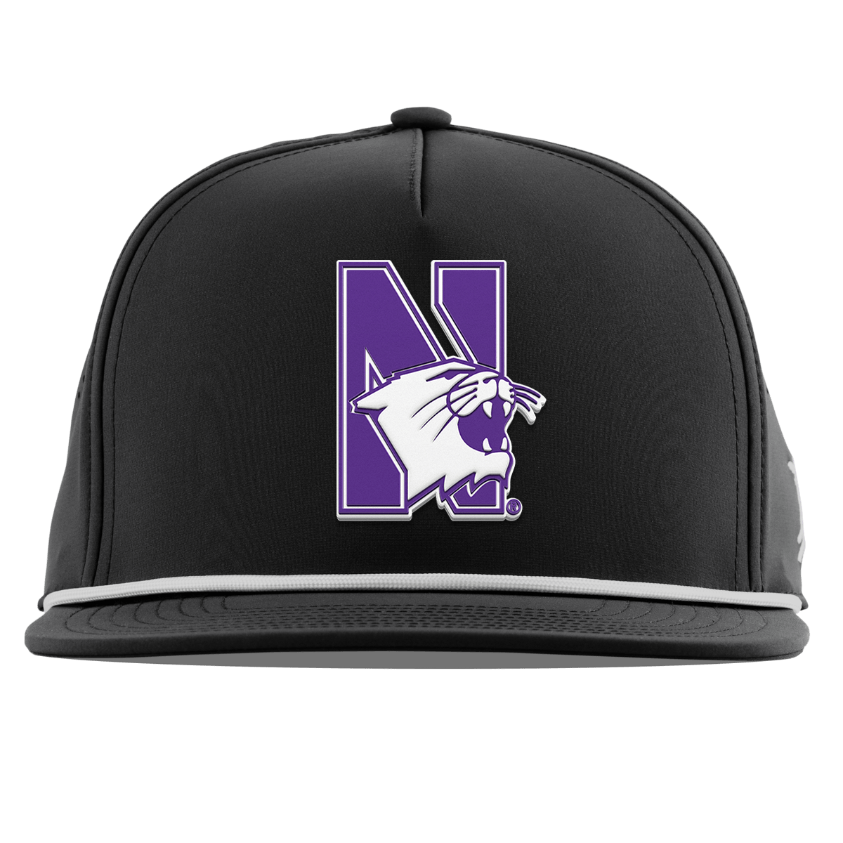 Northwestern University "Northwestern Block Logo" Flat 5 Panel Rope Black