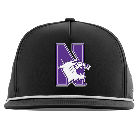 Northwestern University "Northwestern Block Logo" Flat 5 Panel Rope Black