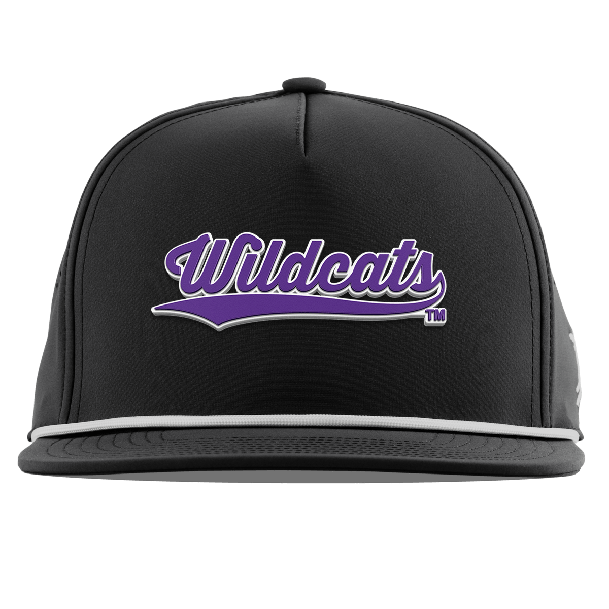 Northwestern University "Northwestern Wildcats Script" Flat 5 Panel Rope Black
