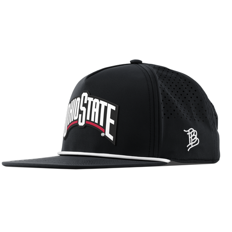 Ohio State University "Ohio State Block" Flat 5 Panel Rope Black 