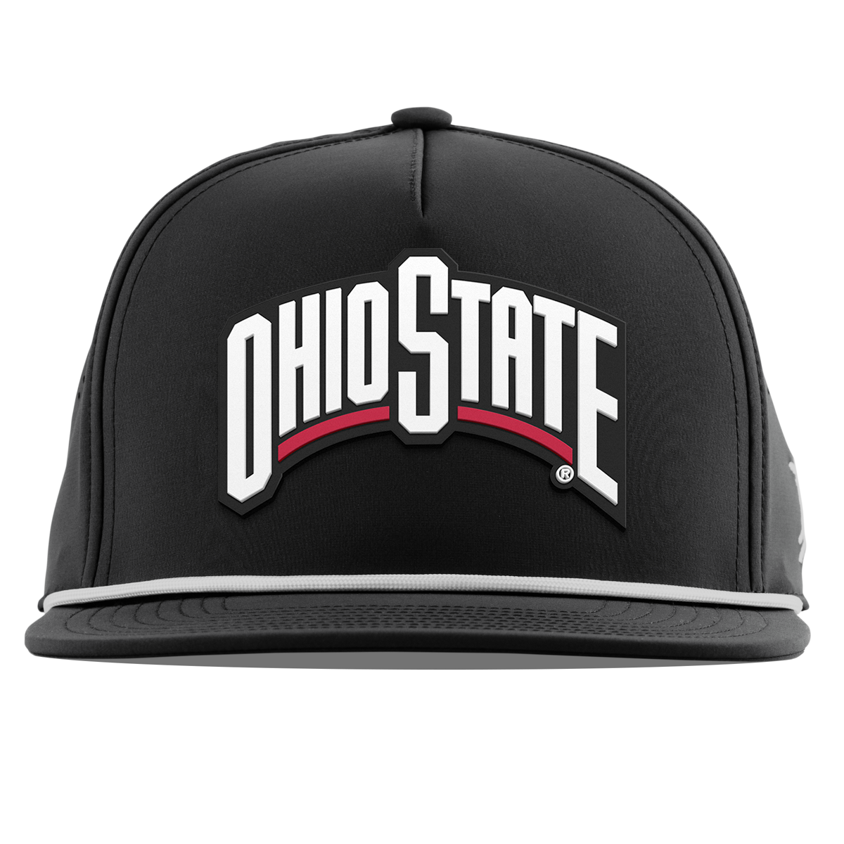 Ohio State University "Ohio State Block" Flat 5 Panel Rope Black 