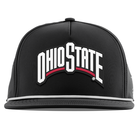 Ohio State University "Ohio State Block" Flat 5 Panel Rope Black 