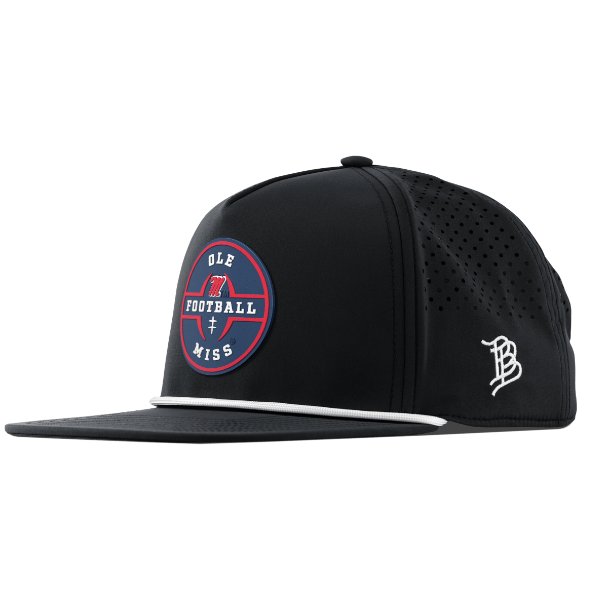 University of Mississippi "Ole Miss Football Legacy" Flat 5 Panel Rope Black